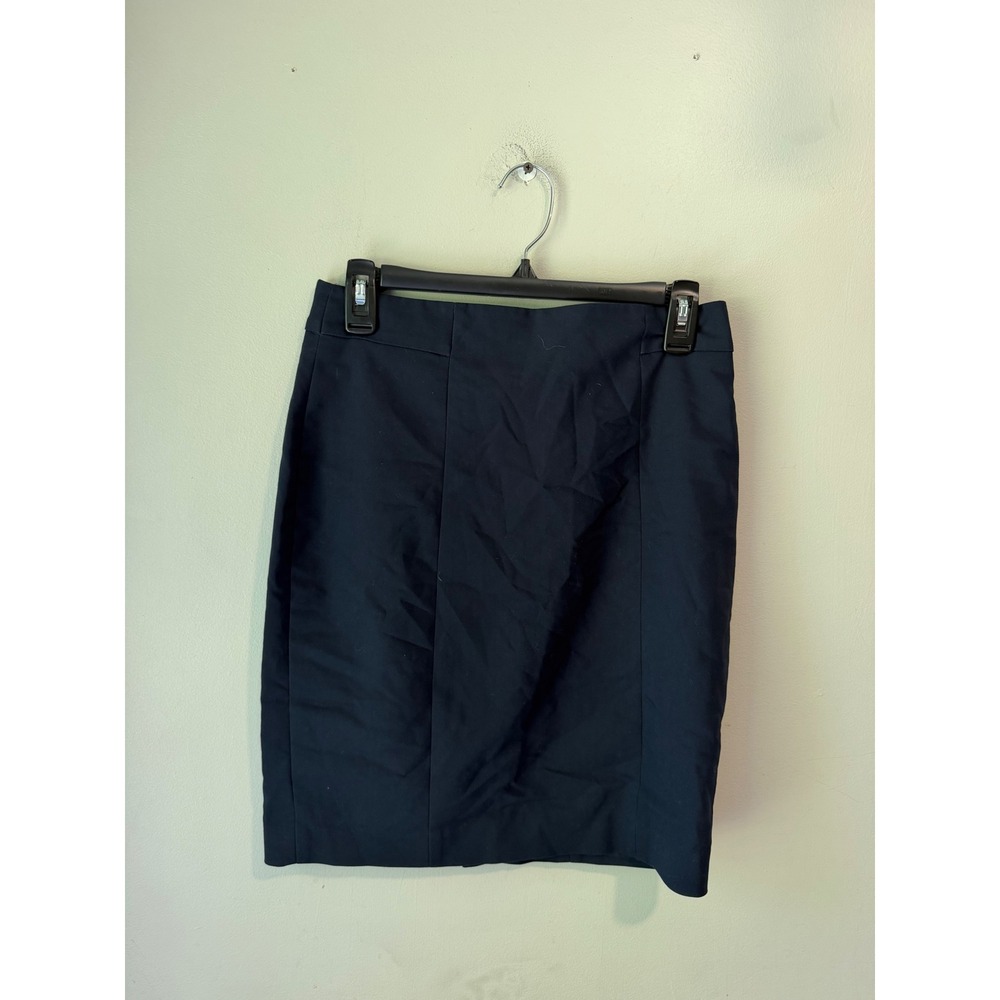 HM Navy Blue Pencil Skirt Size 8 Professional Workwear Back Vent Career Wear